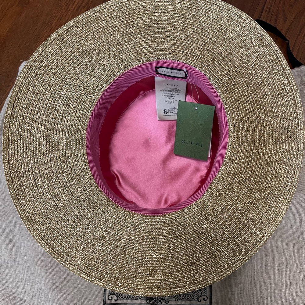 Auth Gucci lame straw hat - Picture 4 of 10